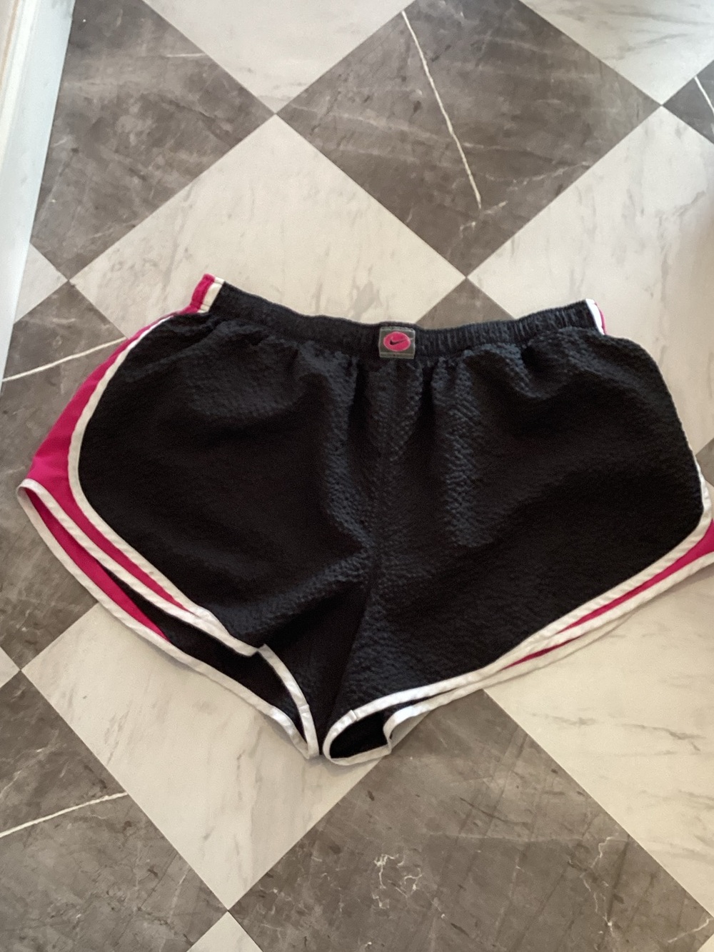 150 Nike Black Women’s Athletic Shorts with Pink Trim